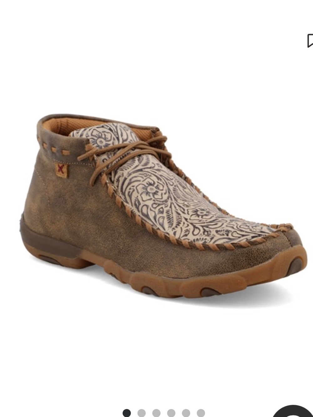 TWISTED X WOMEN'S TOOLED CHUKKA DRIVING MOCS woman’s size 8